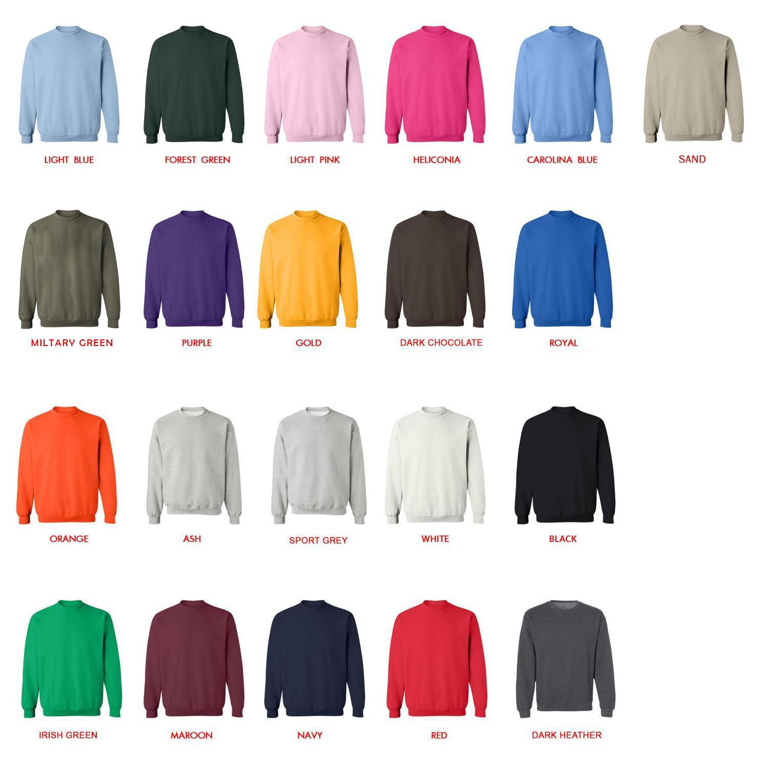 sweatshirt color chart - Landscaper Gifts