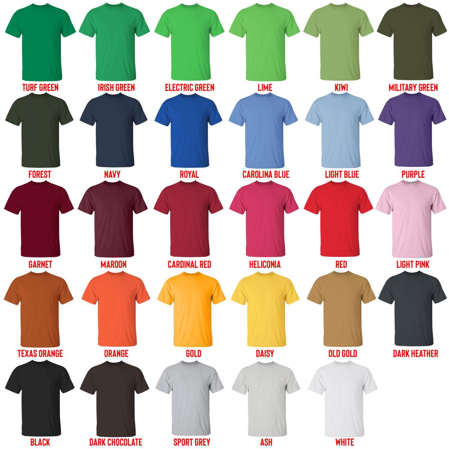 t shirt color chart - Landscaper Gifts