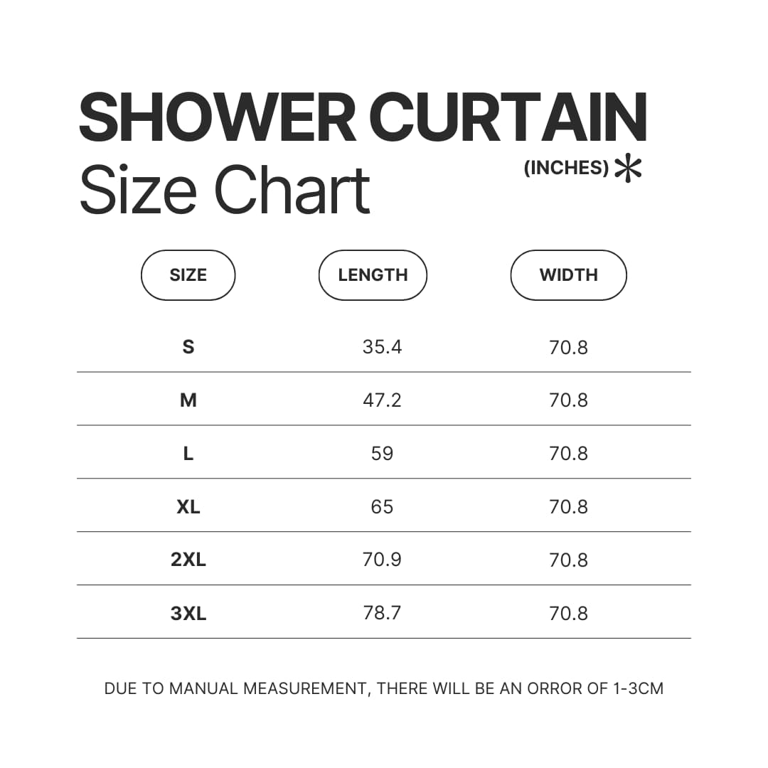 Shower Curtain Size Chart - Landscaper Gifts